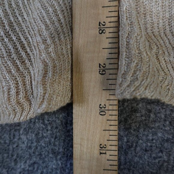 Free People Beach Women's Sweater Dress Small Beige Midi Flare 100% Linen - Picture 7 of 13